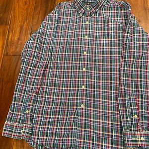 Ralph Lauren Men’s Plaid Casual Long Sleeve Shirt, Large
